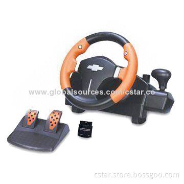 Steering Wheel with Built-in Hand Pedal for Realistic Acceleration and Brake Control